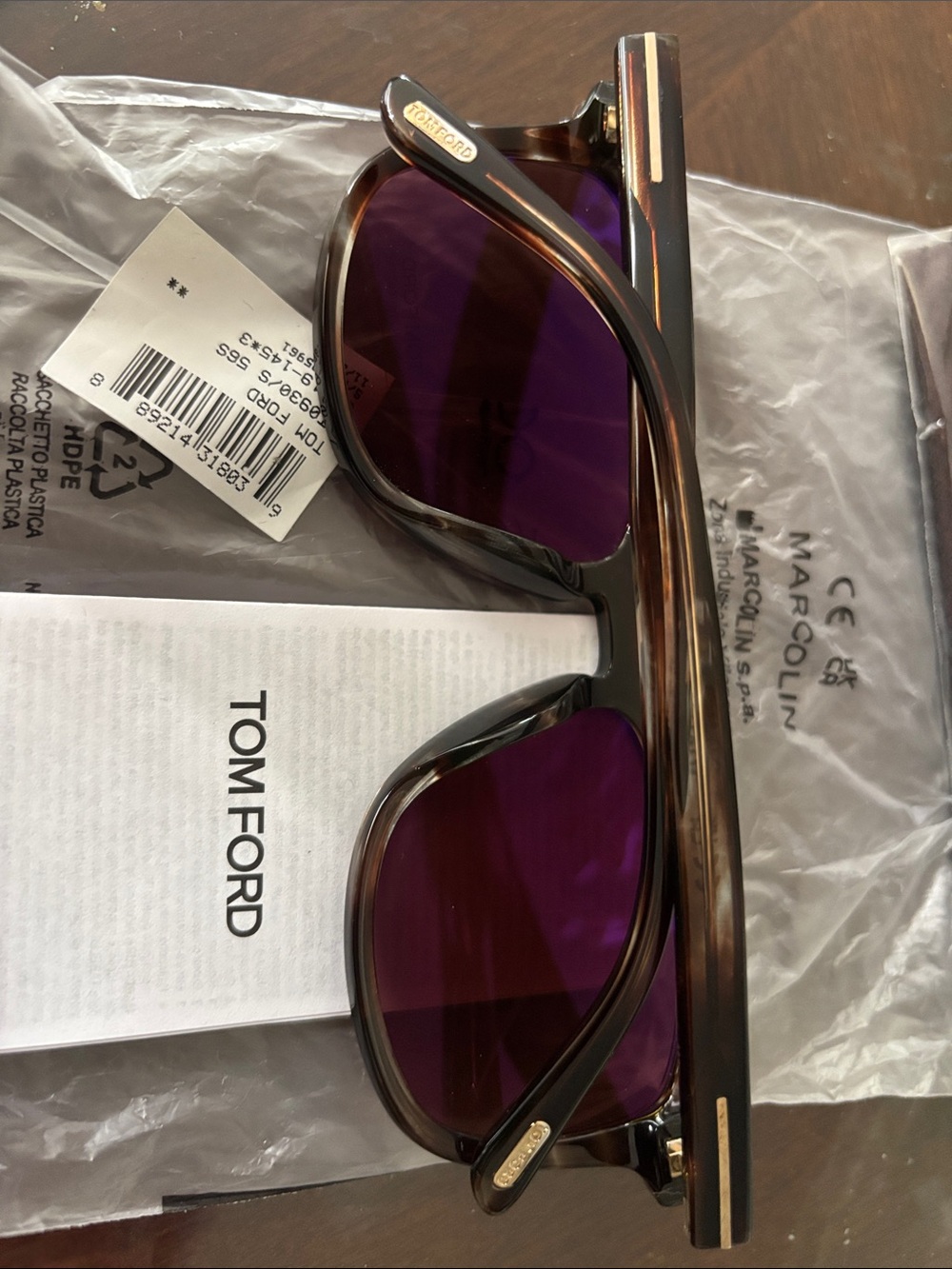 NEW with box authentic square frame Tom Ford Gerard-02 TF 930 56-19-145 - Picture 10 of 13